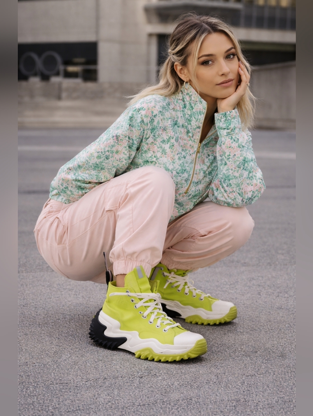 Converse Neon Lime High-Top Sneakers
